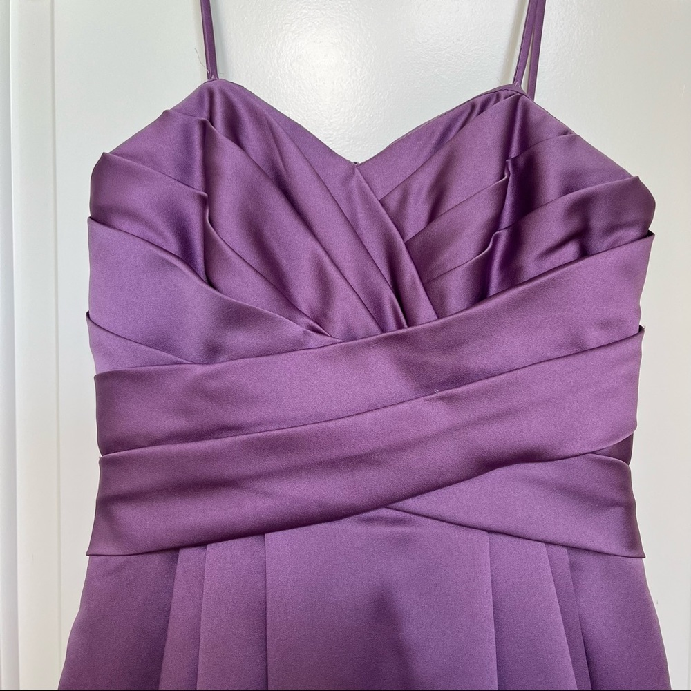 Lavender Satin Bridesmaid/Prom Dress